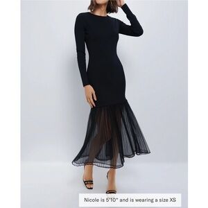 Tuckernuck Black Sheer Hem Dress NWT